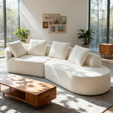 Christopher Knight Home Randa Modern Fabric Upholstered 5-Seater Sofa, Oversized Chair Cloud Couch, Fully Assembled Long Sofa Chaise Lounge, Fully Assembled, Milky White Christopher Knight Home