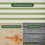 Vego garden Raised Garden Bed Kits, 17" Tall 9 in 1 8ft x 2ft Metal Raised Planter Bed for Vegetables Flowers Ground Planter Box, Sky Blue Vego garden