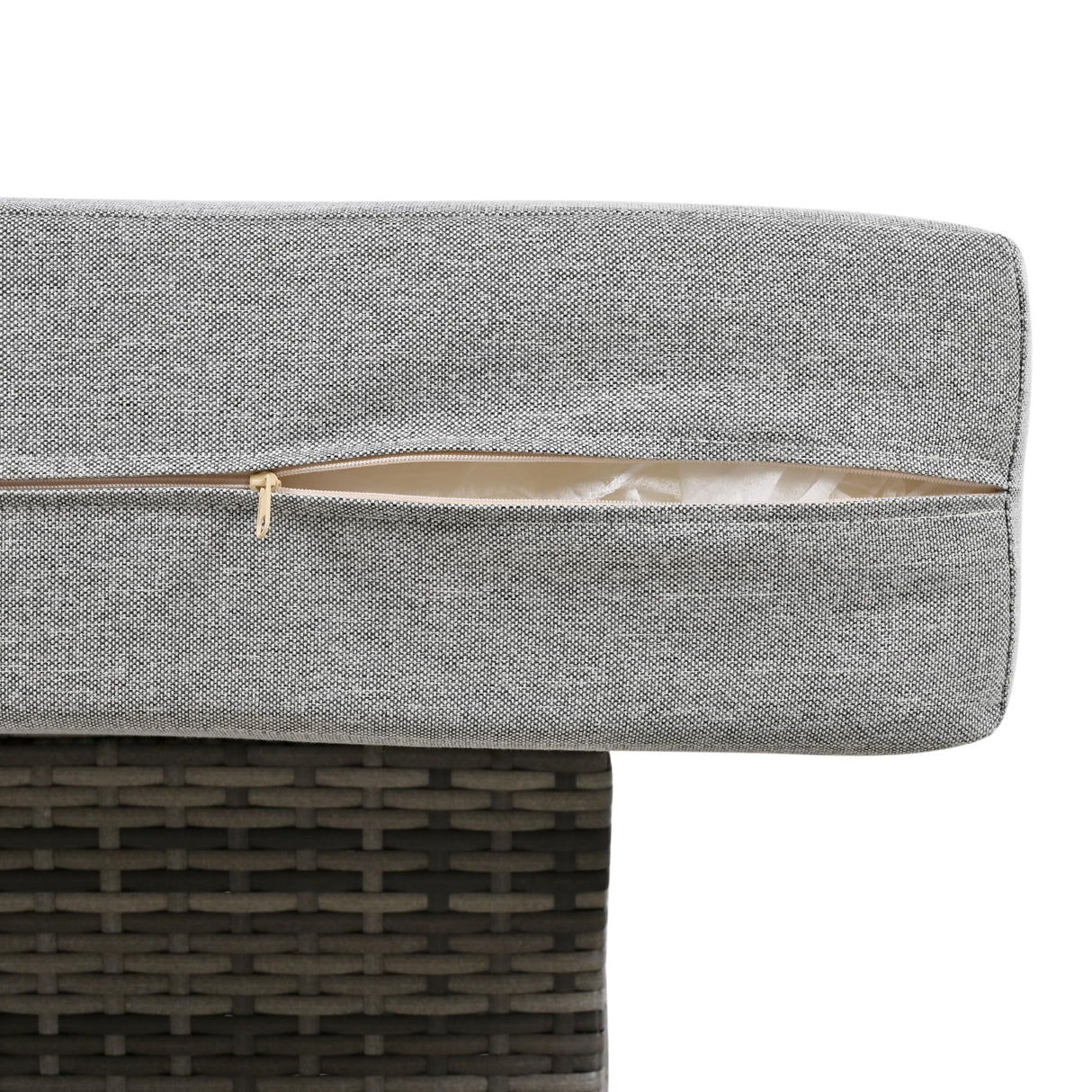 Tdewlye Multi-Person Outdoor Sofa Set, U-Shaped Aluminum Outdoor Sofa Set with Thick Cushions and Backrests, Modular Patio Sofa Set for Gardens, Backyards, and Balconies (Grey-AW) Tdewlye