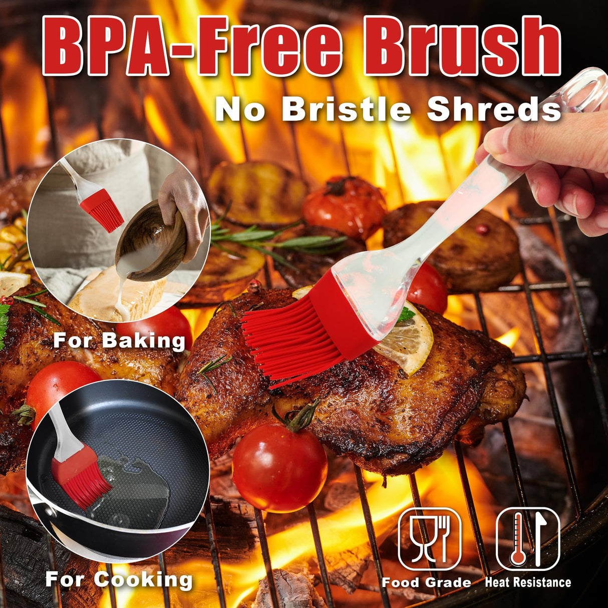 Professional Turkey Baster Meat Injector Syringe Kit, Baster for Cooking Thanksgiving & Christmas Turkey, Injector Marinades for Meats, Full Set with Basting Brush, Meat Shredder Claws, Large Capacity PrinChef