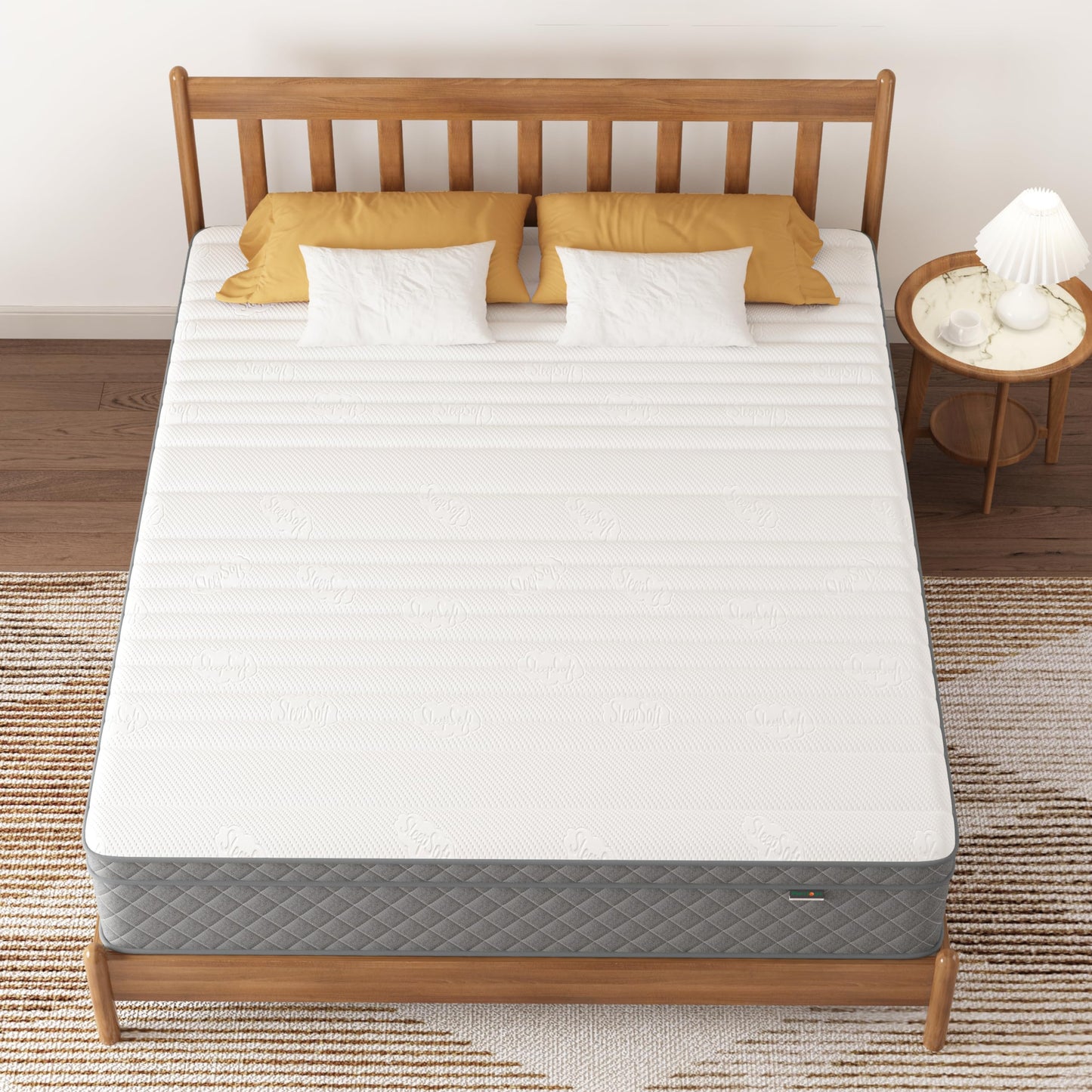 PurrJoys Full Mattress, 12 Inch Cooling-Gel Memory Foam and Pocket Spring Hybrid Mattress, Full Size Mattress in a Box, CertiPUR-US Certified, Medium Firm, Double Mattress