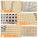 Yaheetech Rattan Dining Chairs Set of 2 Dining Room Chairs Mid Century Modern Kitchen Chairs with Metal Legs and Upholstered Seat for Home Kitchen Living Room, Boucle Fabric, White Yaheetech