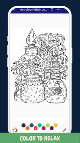 Witch Astrology Coloring Book Fun Relaxation Station