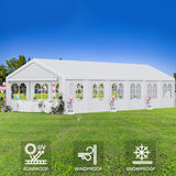 YITAHOME 20x40FT Party Tent Heavy Duty Wedding Tent Event Shelters Outdoor Canopy Upgraded Galvanized Steel Carport with Removable Sidewall Windows for Commercial and Parties (White) YITAHOME