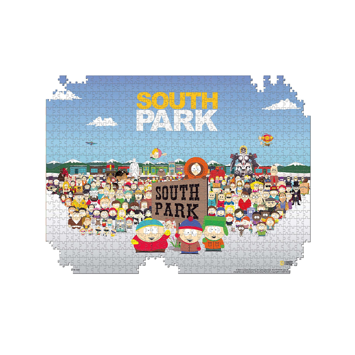 Winning Moves South Park 1000 Piece Jigsaw Puzzle Game, Tour South Colorado and Piece Together Stan, Kyle, Kenny and Cartman, Gift and Toy for South Park Fans Aged 18 Plus Winning Moves
