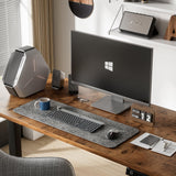 Furmax Electric Standing Desk, 55 x 24 Inches Height Adjustable Desk with Removable Casters, Home Office Computer Desk (White) Furmax