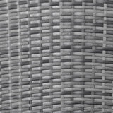 Outsunny 3 Piece Patio Rocking Chair Set, 2 PE Wicker Rocking Chairs, Cushioned, 1 Two-Tier Wood Slat Coffee Table, Rattan Front Porch Furniture, Gray Outsunny