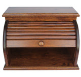 Amish Handcrafted Amish Valley Products Roll Top Bread Box Storage Oak Bin Wooden (Sorrel) Amish Handcrafted