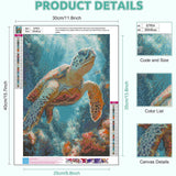 Sea Turtle Diamond Painting Kits for Adults - Diamond Art for Adult Turtle, Gem Painting Crafts Kits Gift, DIY 5D Gem Art Perfect for Home Wall Decor Gifts (16x12 inch) xackcme