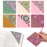 Morledoa 6 Pcs Diamond Painting Bookmarks, Mandala Diamond Art Kits for Adults, DIY Triangle Making Corner Bookmark Kits Morledoa