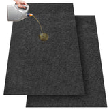 Tinideya 2 Pcs Garage Floor Mat 60 x 32 Inch Oil Spill Mat Waterproof Rubber Mat Rubber Backing Layer Garage Rug Oil Absorbent Pads Garage Carpet for Protects from Spills Drips Stains Splashes, Black Tinideya