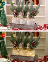 KIVIVO Christmas Centerpieces for Tables, Table Decor with Mason Jar, Flowers Picks, Farmhouse Wood Tray, 23 Pcs Christmas Winter Table Decorations Centerpieces, Xmas Holiday, Kitchen, Dining Decor KIVIVO