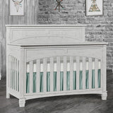 Evolur Santa Fe 5-in-1 Convertible Crib in Antique Mist, Greenguard Gold Certified, Features 3 Mattress Heights, Wooden Nursery and Bedroom Furniture, Baby Crib Evolur