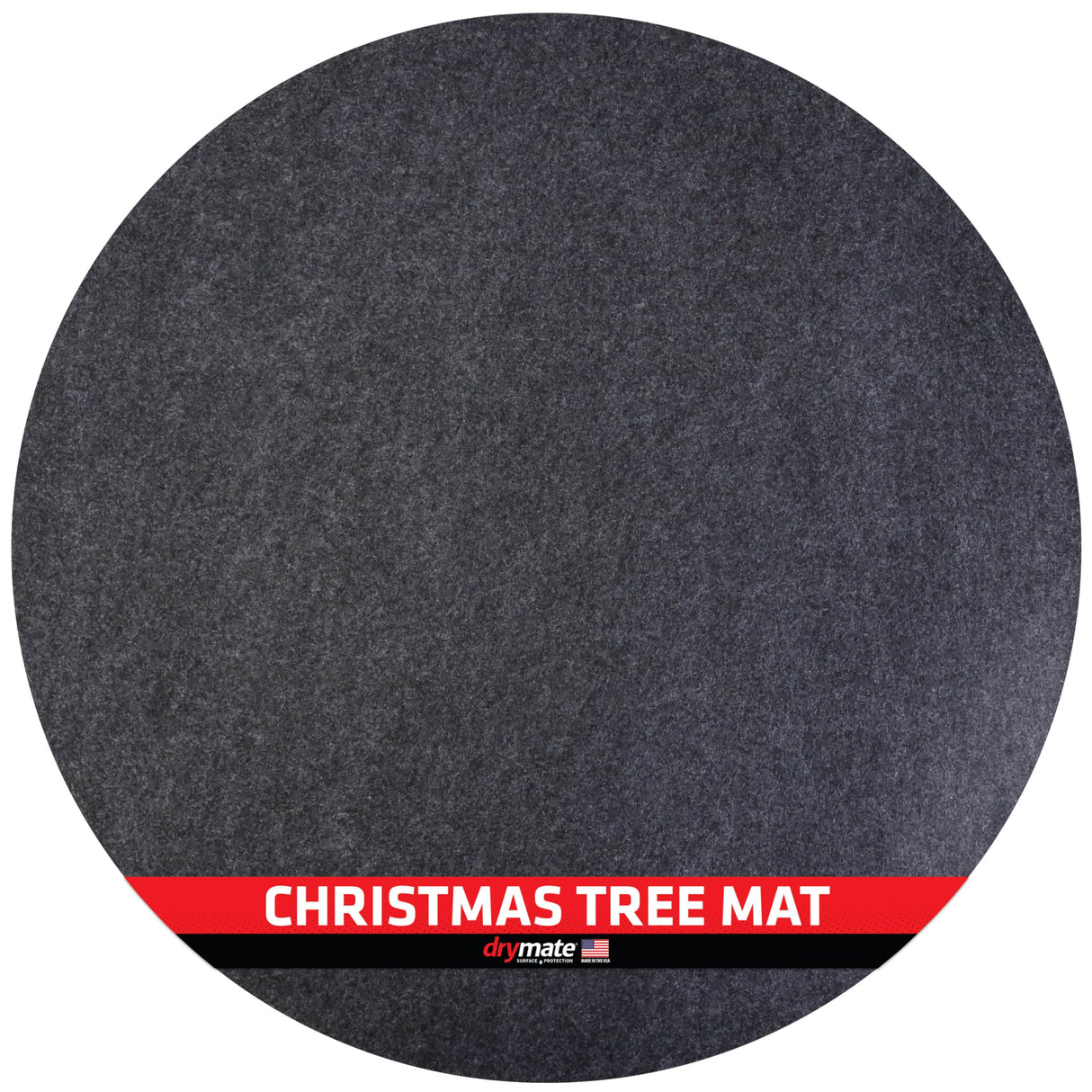 Drymate Christmas Tree Stand Mat (28”), Protects Floors from Spills and Scratches, Absorbent, Waterproof, Machine Washable, Durable, (Made in The USA)(Charcoal) Drymate