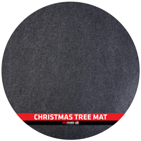 Drymate Christmas Tree Stand Mat (28”), Protects Floors from Spills and Scratches, Absorbent, Waterproof, Machine Washable, Durable, (Made in The USA)(Charcoal) Drymate