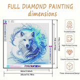 5D Diamond Painting Kits for Adults,Wolf Diamond Art Kits for Adults Beginner, DIY Full Drill Diamond Dot Gem Painting for Home Wall Decor 13.7x13.7inch BYGFHLYW