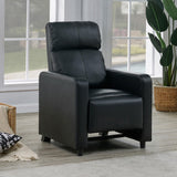 Coaster Home Furnishings - Toohey - Leatherette Upholstered Push Back Recliner Chair with Plush Headrests, Padded Armrests, and Pocket Coil Cushions - Living Room - 30-Inch - Black - 600181 Coaster Fine Furniture