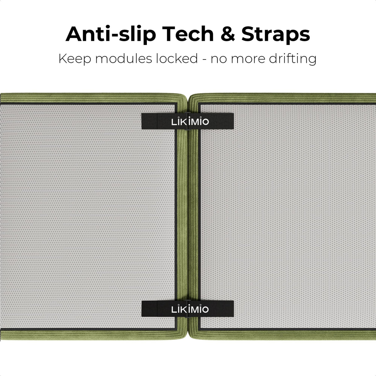 LIKIMIO 120" Boneless Couch for Living Room, Deep Seat Comfy Sectional Cloud Couch Sofa with Chaise, L-Shaped Modular Modern Sofa, No Assembly Required, Corduroy Upholstery Green LIKIMIO