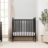 DaVinci Jenny Lind 3-in-1 Convertible Mini Crib in Ebony, Removable Wheels, Greenguard Gold Certified DaVinci