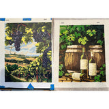 Cawpom Vineyard Paint by Number, Rustic Landscape Paint by Numbers Kit for Adults, Wine DIY Acrylic Painting, Wine Bottle Home Wall Decor(12x16 Inch, 2 Pack, No Frame) Cawpom