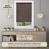 Achim Home Furnishing Cordless GII Luna 2" Slat Mahogany Venetian Window Blinds 43" W x 64" L PowerSellerUSA