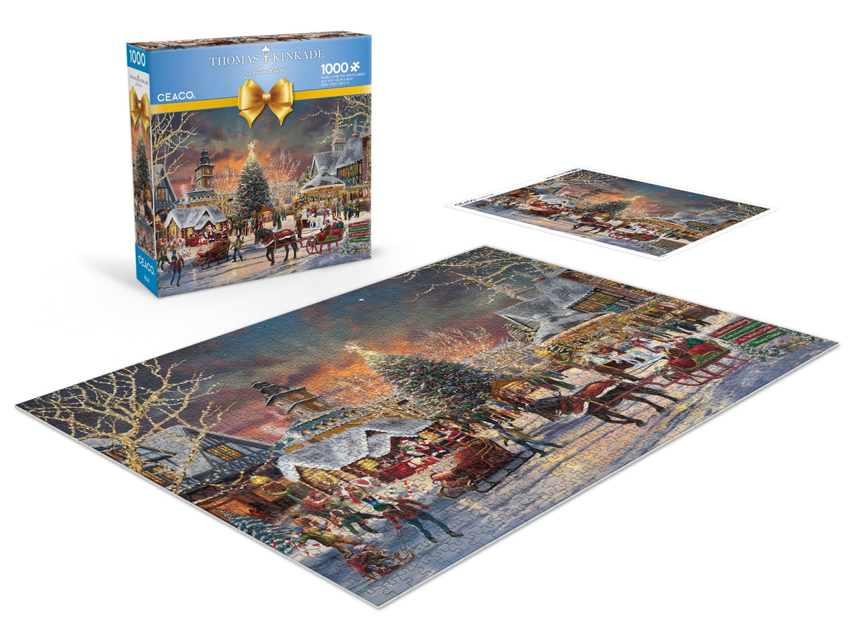 Ceaco - Thomas Kinkade - Holiday - Christmas Festival - 1000 Piece Jigsaw Puzzle Ceaco