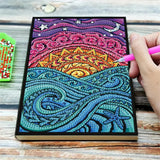 Mandala Diamonds Painting Notebook for Adults, A5 Diamond Art Journal and DIY Sketchbook, Diamond Art Kit Supplies,Gift for Beginners, Craft Lovers, Artists. (Mandala) Formeydemi
