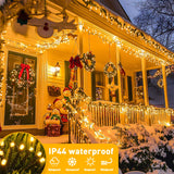 JMEXSUSS 1000 LED Warm White Christmas Lights: 328 Ft Warm String Lights Outdoor Waterproof - 8 Modes Christmas Tree Lights Plug in JMEXSUSS