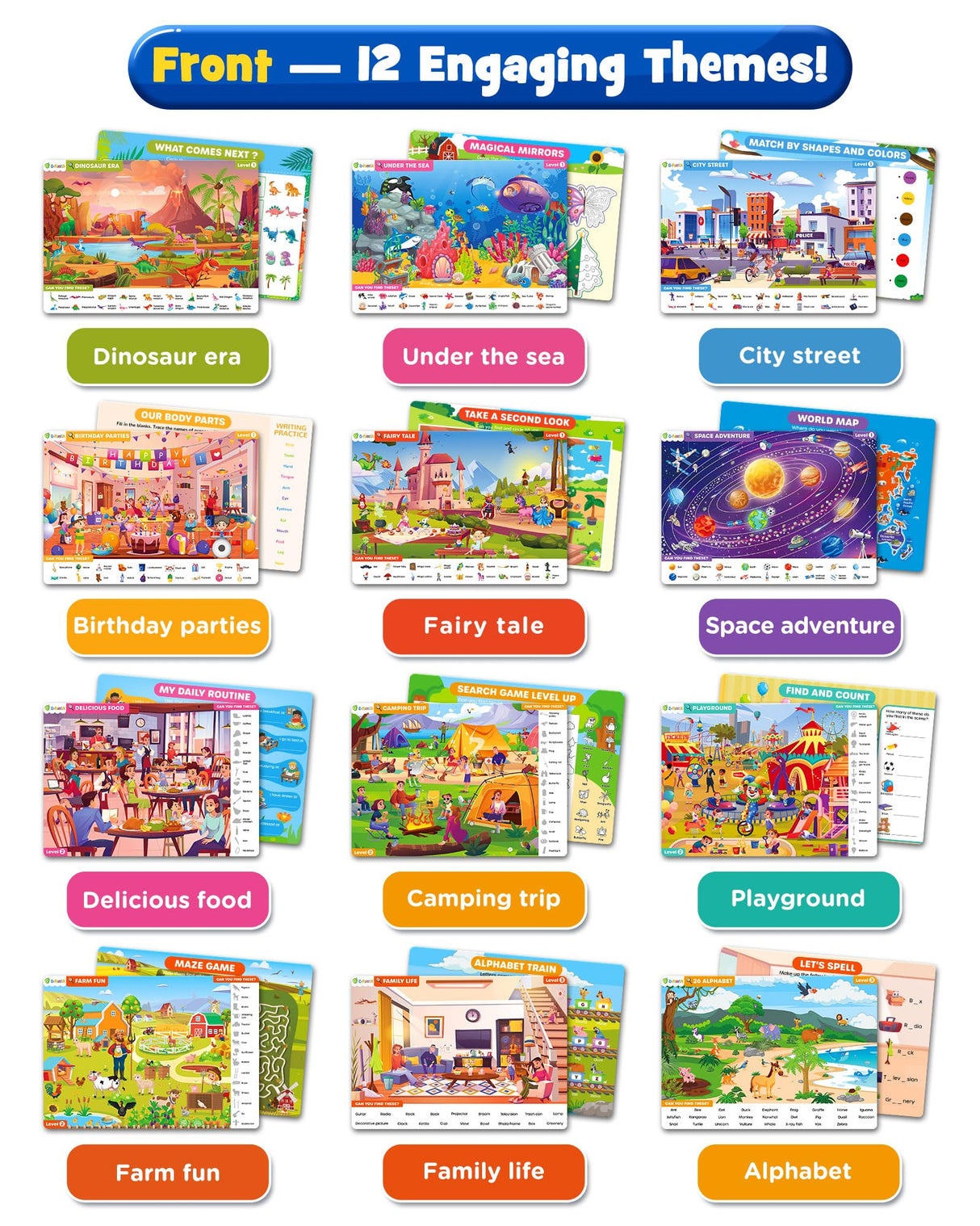 D-FantiX My Storybook Art Kit & Preschool Learning Activity - Search and Find Book D-FantiX