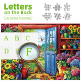 MINIWAN 500 Pieces Puzzle for Adults, Flowers House Puzzle, Recycled Cardboard Jigsaw Puzzles 500 Pieces, Challenging Game Home Decor Birthday Party Gift Toy 21 x 15 inch MINIWAN