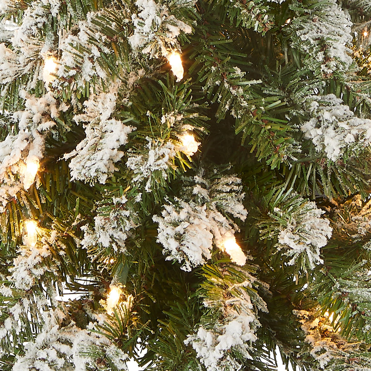 National Tree Company Pre-lit Artificial Mini Christmas Tree | Includes Pre-strung White Lights | Snowy Downswept Forestree - 3 ft National Tree Company