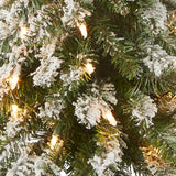 National Tree Company Pre-lit Artificial Mini Christmas Tree | Includes Pre-strung White Lights | Snowy Downswept Forestree - 3 ft National Tree Company