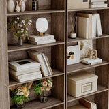 FOTOSOK 6-Tier Oak Open Bookcase – Stylish Freestanding Storage for Living Room, Bedroom & Office FOTOSOK
