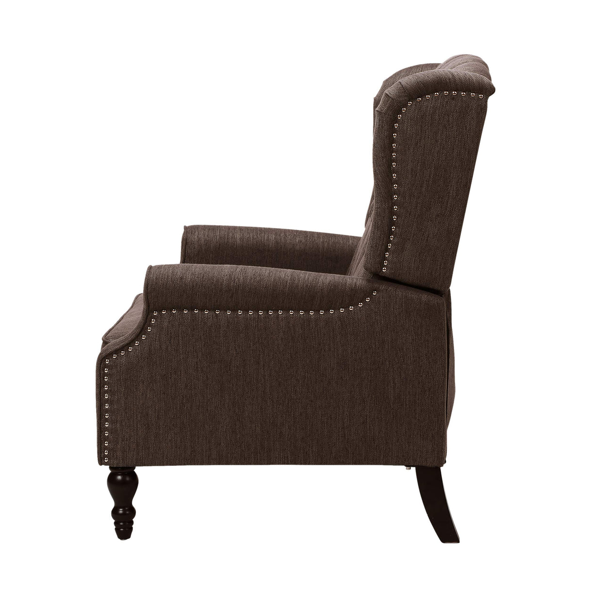 KEIKI Push Back Chair Wide Recliner Sofa Modern Chaise Lounge with Wing Back and Nailhead Trim for Bedroom and Living Room KEIKI