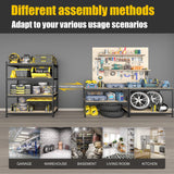 PrimeZone 40" W x 20" D x 59" H Heavy Duty Storage Shelves, 4 Tier Adjustable Garage Shelving Unit, Metal Organizer Shelf Utility Rack for Warehouse Pantry Closet Kitchen, Black PrimeZone