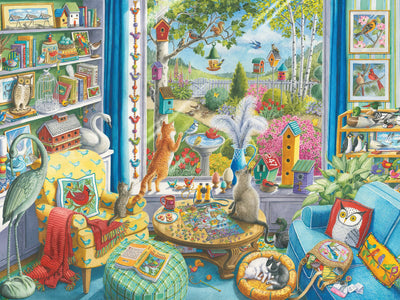Ravensburger - The Bird Watchers | 750 Piece Large Format Jigsaw Puzzle | Unique Softclick Technology | Vibrant Imagery | Forest Stewardship Council Certified