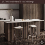 Bark & Bole Walnut Luxury Wood Slat Veneer Wall Panel 94.49” x 12.6” Interior Decor Sound Absorption WVH