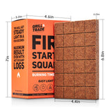 Grill Trade Fire Starter Squares 144, Easy Burn Your BBQ Grill, Camping Fire, Wood Stove, Smoker Pellets, Lump Charcoal, Fireplace - Fire Cubes are The Best Barbeque Accessories Grill Trade