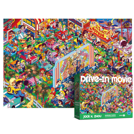 Antelope - 1000 Piece Puzzle for Adults, Drive-in Movie Jigsaw Puzzles 1000 Pieces - 1000 Pieces High Resolution, Matte Finish, Smooth Edging, No Dust Puzzle ANTELOPE