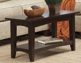 Alaterre Furniture Shaker Cottage Bench with Shelf, FURNITURE, Chocolate Alaterre Furniture