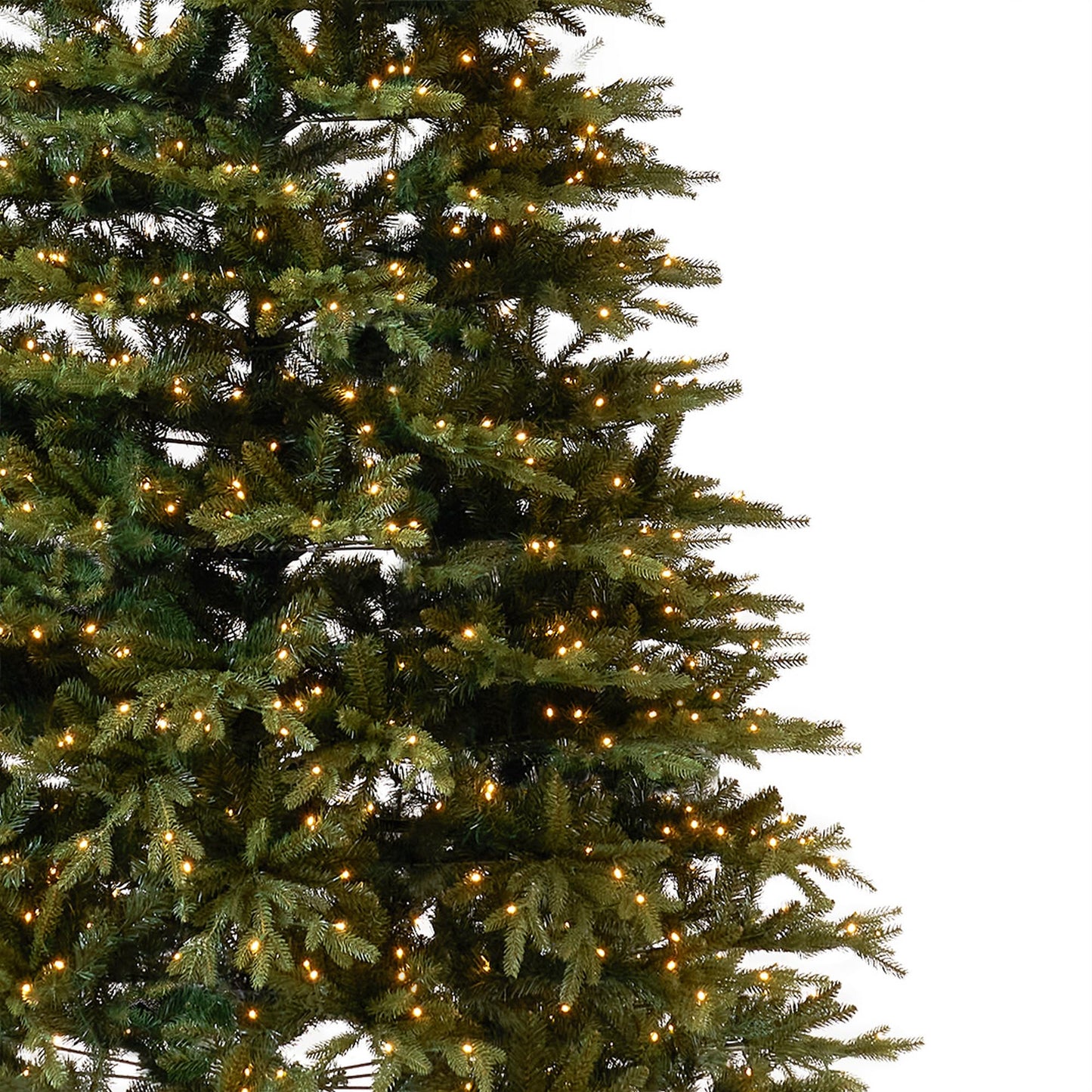 12ft. Belgium Fir Natural-Look Artificial Christmas Tree with 1500 Clear LED Lights and 4962 Bendable Branches