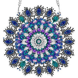 MXJSUA Special Shaped Hanging Diamond Painting Art Kits for Adults, Mandala Flower 3D Crystal Rhinestone Acrylic Gem Art Pendant Ornaments Kit for Home Decoration and Gift MXJSUA