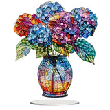 JJFox DIY Vase Tabletop Diamond Art Painting Kit，Special Shaped Rhinestone Desk Placement Ornament，Home Stand Up Gem Painting Craft Kit，Double Sided JJFox