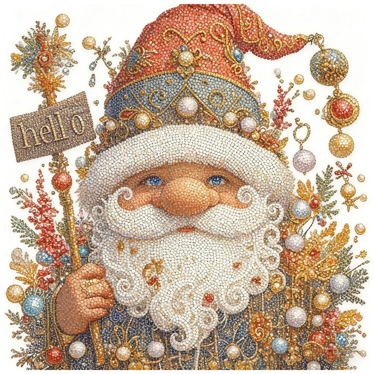 Zhenqing Whimsical Dwarf with Cane Diamond Painting Kit 7.87x7.87 Inch Full Drill, Fantasy DIY Craft for Adults & Teens, Enchanted Home Wall Decor Gift (20x20cm) - Complete Tools Included Zhenqing