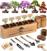 AVERGO Bonsai Tree Kit for Beginners – 5X Unique Japanese Bonzai Trees | Complete Indoor Starter Kit for Growing Plants with Bonsai Seeds, Tools & Planters – Gardening Gifts for Women & Men AVERGO