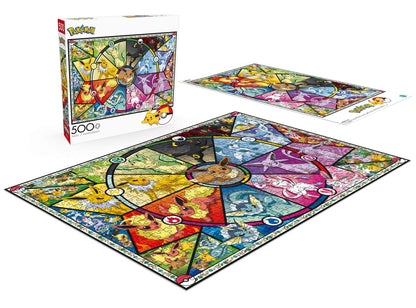 Buffalo Games - Pokemon- Eevee Evolutions Series 1 - 500 Piece Jigsaw Puzzle For Adults -Challenging Puzzle Perfect for Game Nights - Finished Size is 21.25 x 15.00