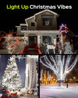 JACKYLED Outdoor String Lights Waterproof, 178FT 500 LED Plug in Christmas Light with 8 Modes, Fairy String Lights for Xmas Tree Halloween Holiday Party Garden Yard House Decoration, Cool White JACKYLED