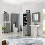 Crosley Furniture Tara Wall Mounted Bathroom Storage Medicine Cabinet with Shelves, Vintage Gray Crosley Furniture