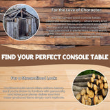 SMARTSTANDARD 46-Inch Long Console Table, Farmhouse Console Sofa Table, Solid Wood Entryway Table for Hallway, Living Room, Entrance, 2 Tiers, Easy Assembly, Natural Brown SMARTSTANDARD