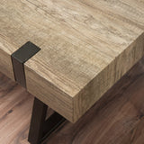 Christopher Knight Home Abitha Faux Wood Coffee Table, Canyon Grey, 23.60 in x 43.25 in x 16.75 in Christopher Knight Home